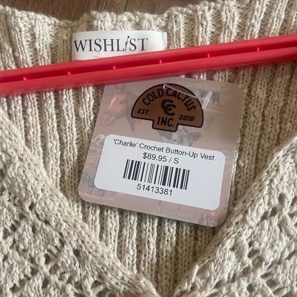 Wishlist crochet button up tank vest - Picture 2 of 3